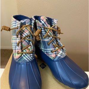 Women’s Sperry Saltwater Washed plaid Duck Boot